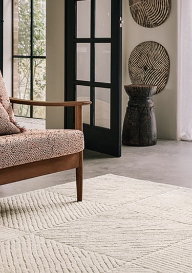 Tapis modèle Nula Egret de la marque ROMO en laine