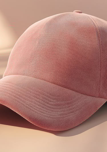 casquette velours enfant rose
