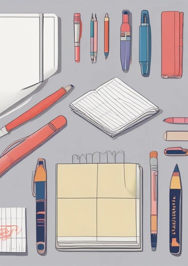 A clean, minimalistic online store homepage showing various product categories like stationery, cleaning supplies, cosmetics, hardware, socks, and food neatly arranged.