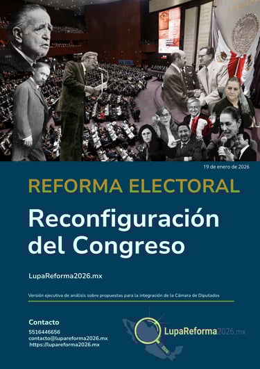 Documento ejecutivo donde se analizan los escenarios de la próxima reforma electoral. Hacia una reconfiguración del Congreso