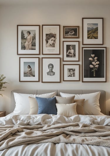 Wooden Floral Bathroom Wall Decor (Set of 4) Lightweight, Ready-to-Hang Framed Wall Art For Living R