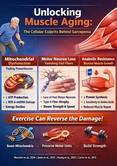 How Aging Affects Muscles: Mitochondria, Motor Units & Protein