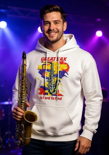 Saxophone players hoodie with graphic