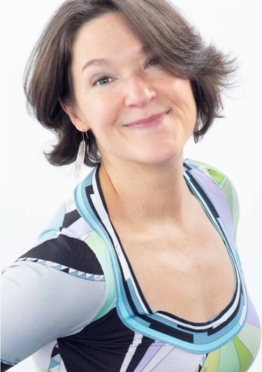 a woman with a short haircut and a short haircut