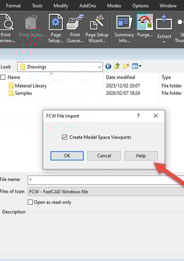 FCW File Import in xCAD