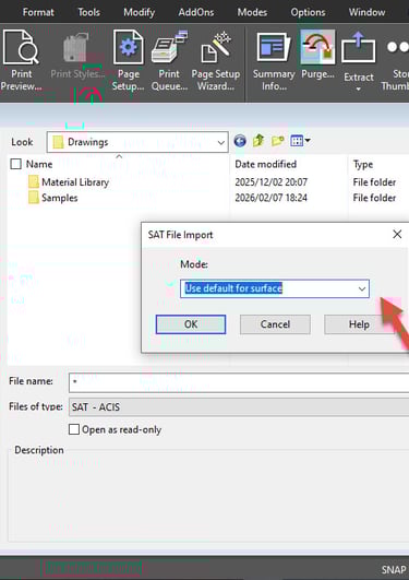 SAT File Import in xCAD