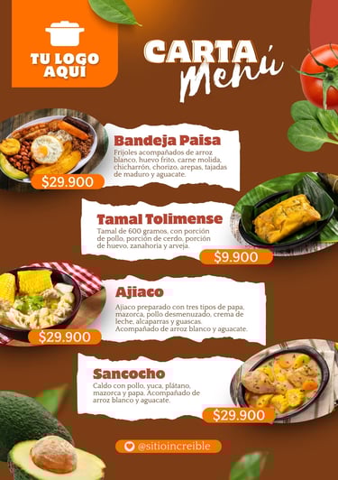 AvantiRed fabrica cartas menu personalizadas