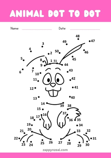 Dot to dot activity worksheets
