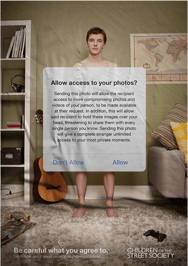 Advertentie over privacy gericht aan jongeren