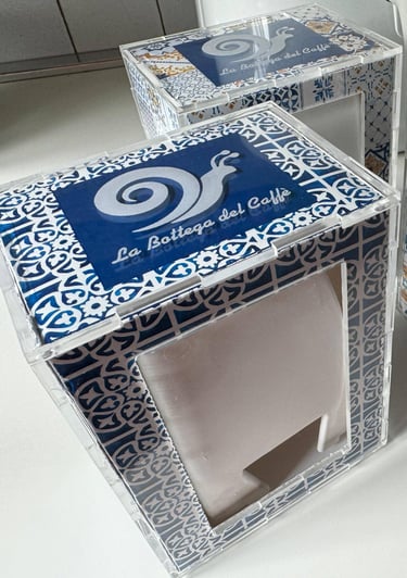 Porta tovaglioli Bar personalizzati in plexiglass