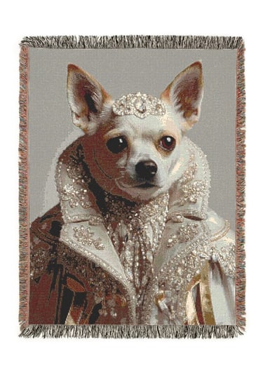 dog woven blanket
