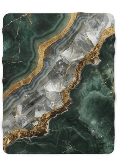 green marble blanket