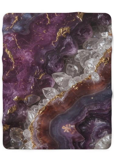 purple marble blanket