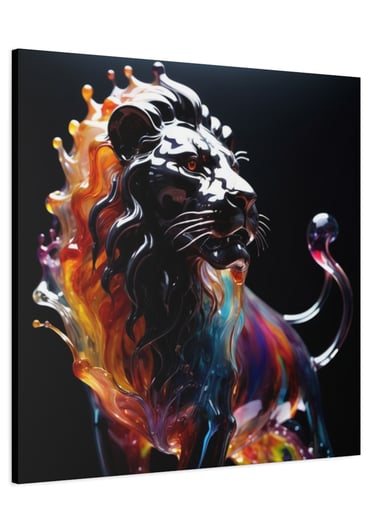 color lion art