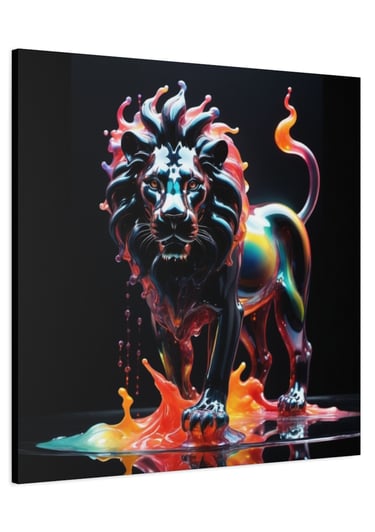 color lion art
