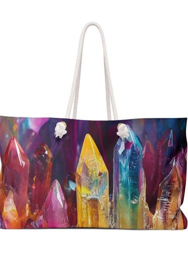 crystal weekender bag