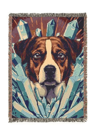 dog woven blanket