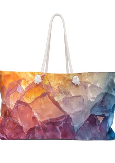 crystal weekender bag