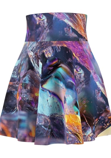 colorful crystal skater skirt