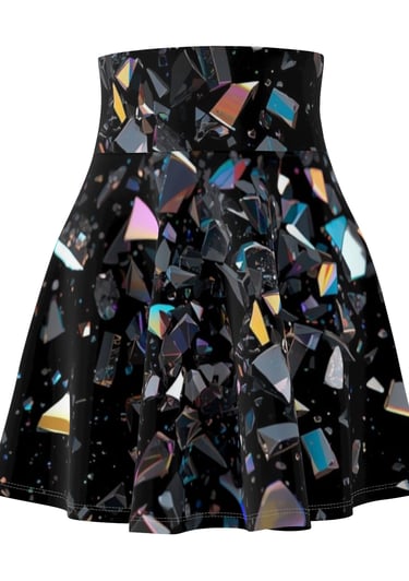 crystal titanium skater skirt