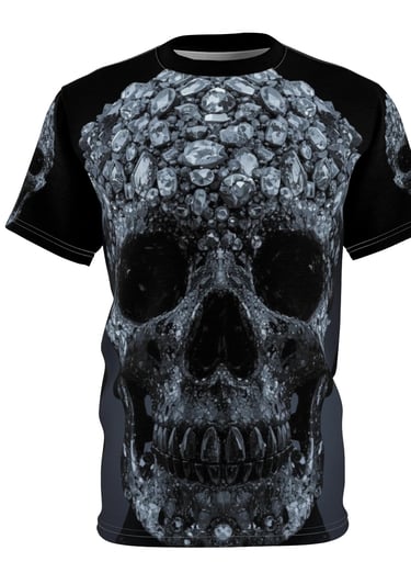 gothic crystal skull t-shirt