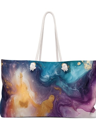 marble weekender bag