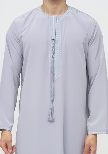 Qamis al emad gris émirati