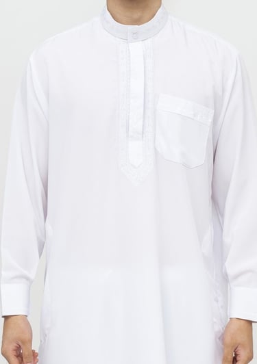 Qamis pakistanais al emad blanc