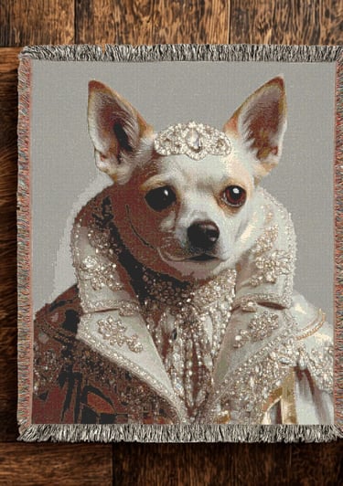royal dog fashion woven blanket