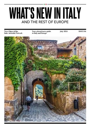 Front cover of July 2024 edition of What's New In Italy