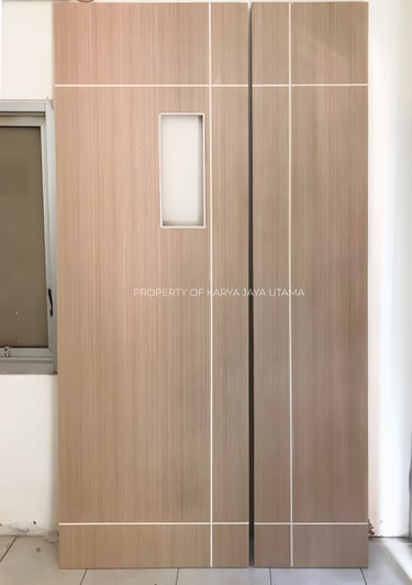 Pintu Solid Wood Panel lapisan HPL ECO - Harmony Teak
