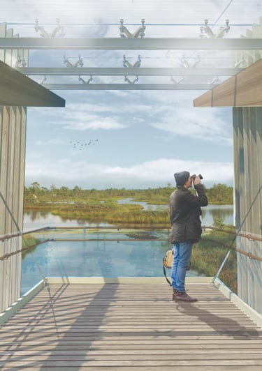 A rendering of an observation tower