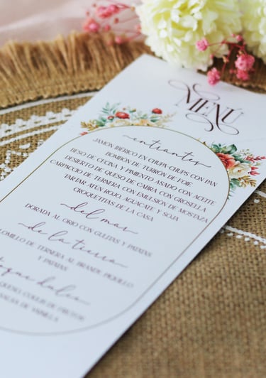 minutas de boda