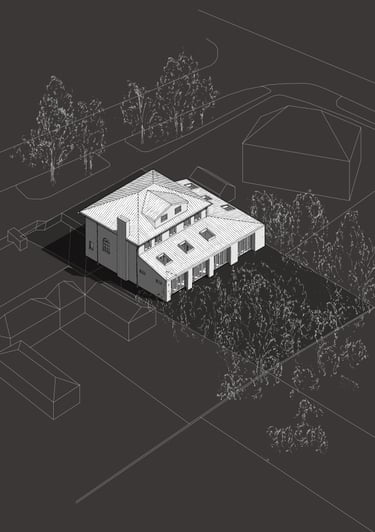 Multi-generation residential home architecture in York with large natural light filled spaces