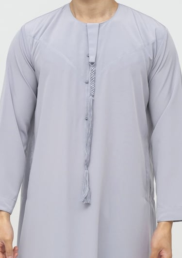 Qamis Al Emad Émirati Gris