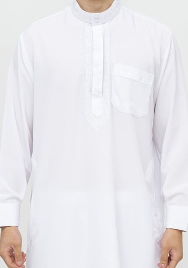 Qamis pakistanais al emad blanc