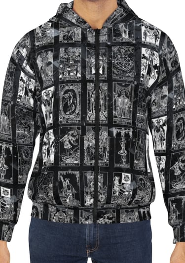 white and black crystal marble hoodie