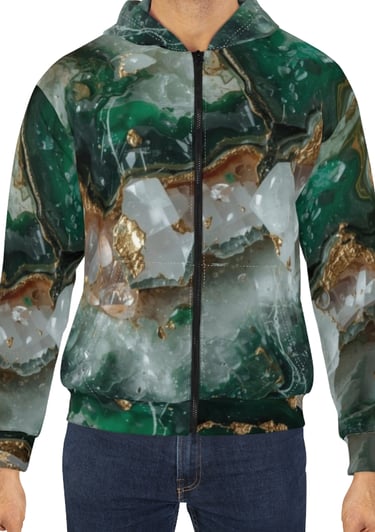 green crystal hoodie