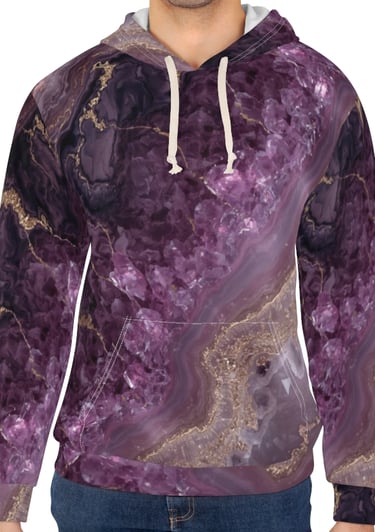 purple marble crystal hoodie