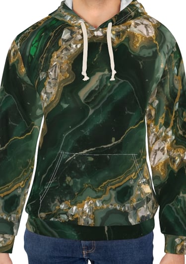 green marble crystal hoodie