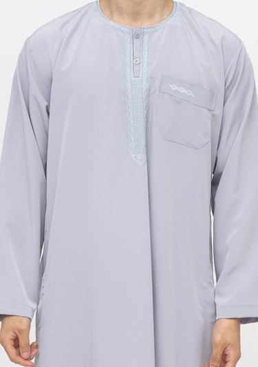 Qamis Al Emad Marocain Gris
