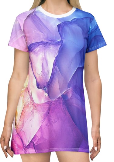 vivid crystal t-shirt dress