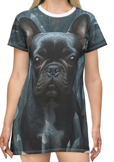 frenchie dog t-shirt dress