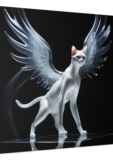 angel cat art