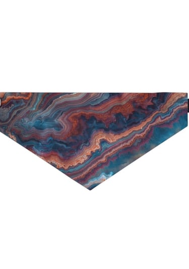 colorful marble bandana collar