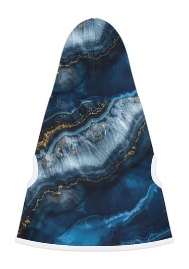 blue marble pet hoodie