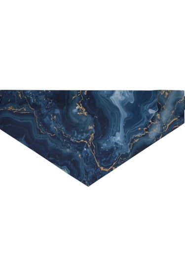 blue marble bandana collar
