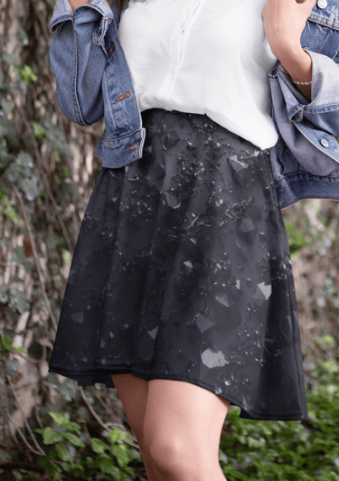 woman wearing white shirt and black skirt