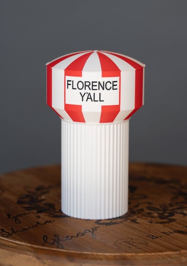 image of 3d printed florence y'all water tower