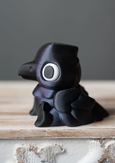 image of 3d printed crow